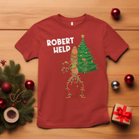 Funny Marcus The Worm Christmas T Shirt Robert Help Xmas Tree - Wonder Print Shop