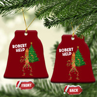 Funny Marcus The Worm Christmas Ceramic Ornament Robert Help Xmas Tree - Wonder Print Shop