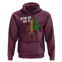 Funny Marcus The Worm Christmas Hoodie Robert Help Xmas Tree - Wonder Print Shop