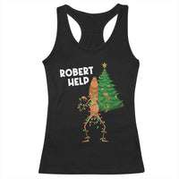 Funny Marcus The Worm Christmas Racerback Tank Top Robert Help Xmas Tree - Wonder Print Shop