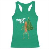 Funny Marcus The Worm Christmas Racerback Tank Top Robert Help Xmas Tree - Wonder Print Shop