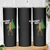 Funny Marcus The Worm Christmas Skinny Tumbler Robert Help Xmas Tree - Wonder Print Shop