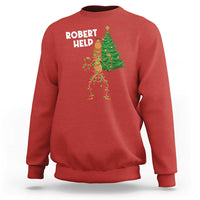 Funny Marcus The Worm Christmas Sweatshirt Robert Help Xmas Tree - Wonder Print Shop