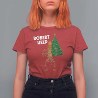 Funny Marcus The Worm Christmas T Shirt For Women Robert Help Xmas Tree - Wonder Print Shop