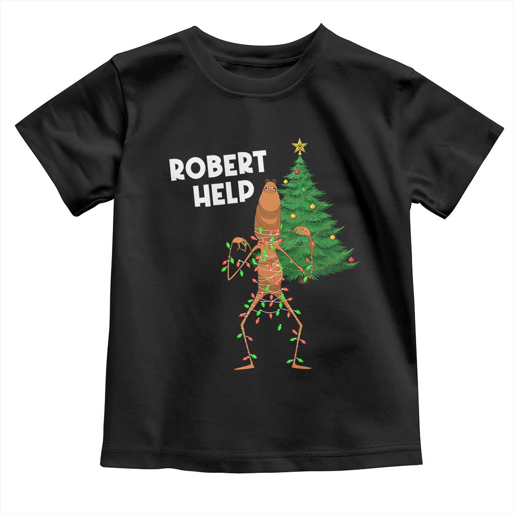 Funny Marcus The Worm Christmas Toddler T Shirt Robert Help Xmas Tree - Wonder Print Shop