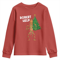 Funny Marcus The Worm Christmas Youth Sweatshirt Robert Help Xmas Tree - Wonder Print Shop