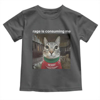 Rage Is Consuming Me Christmas Toddler T Shirt Funny Silly Staring Cat Meme Xmas Ugly Sweater - Wonder Print Shop