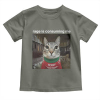 Rage Is Consuming Me Christmas Toddler T Shirt Funny Silly Staring Cat Meme Xmas Ugly Sweater - Wonder Print Shop