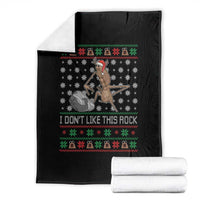 Funny Marcus The Worm Christmas Throw Blanket I Dont Like This Rock Xmas Holiday - Wonder Print Shop