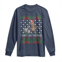 Funny Marcus The Worm Christmas Long Sleeve Shirt I Dont Like This Rock Xmas Holiday - Wonder Print Shop