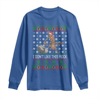 Funny Marcus The Worm Christmas Long Sleeve Shirt I Dont Like This Rock Xmas Holiday - Wonder Print Shop
