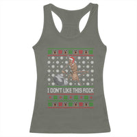Funny Marcus The Worm Christmas Racerback Tank Top I Dont Like This Rock Xmas Holiday - Wonder Print Shop