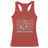 Funny Marcus The Worm Christmas Racerback Tank Top I Dont Like This Rock Xmas Holiday - Wonder Print Shop