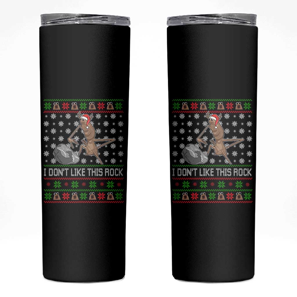 Funny Marcus The Worm Christmas Skinny Tumbler I Dont Like This Rock Xmas Holiday - Wonder Print Shop