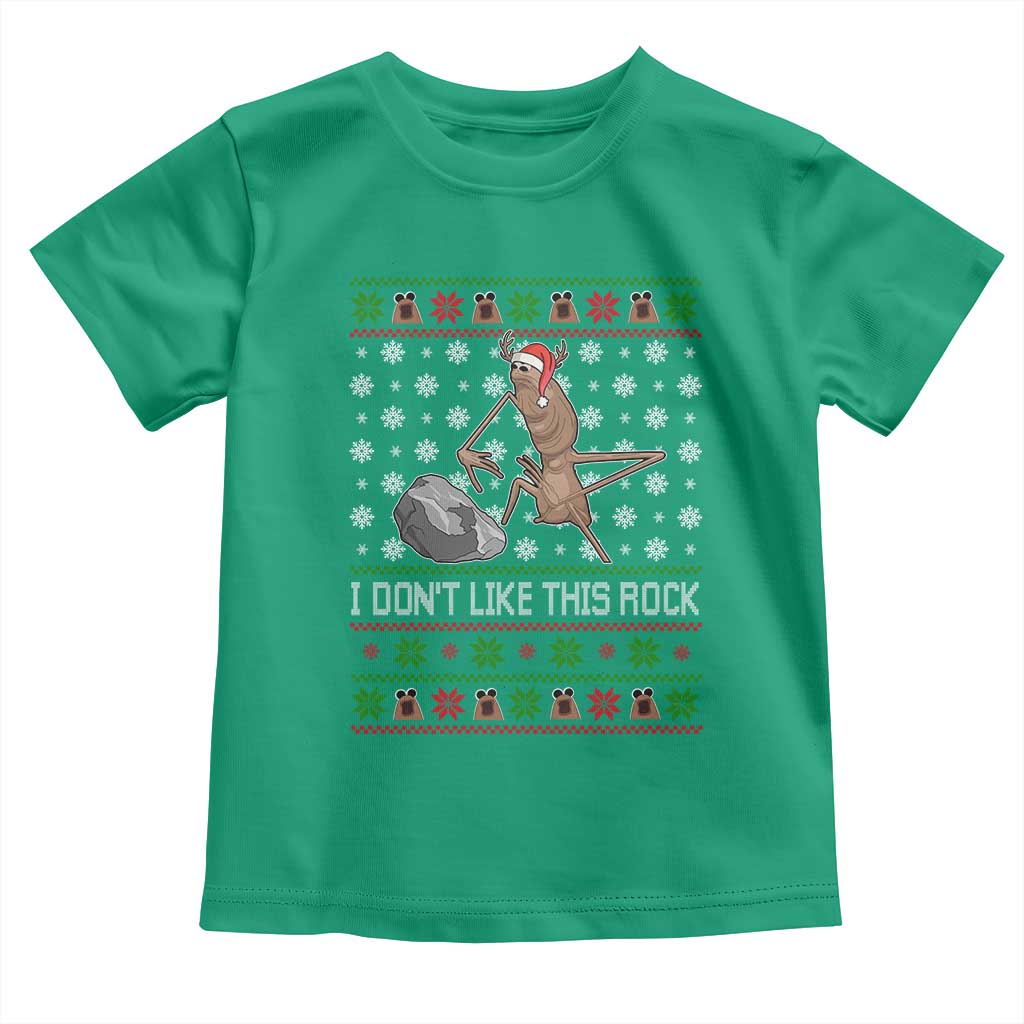Funny Marcus The Worm Christmas Toddler T Shirt I Dont Like This Rock Xmas Holiday - Wonder Print Shop