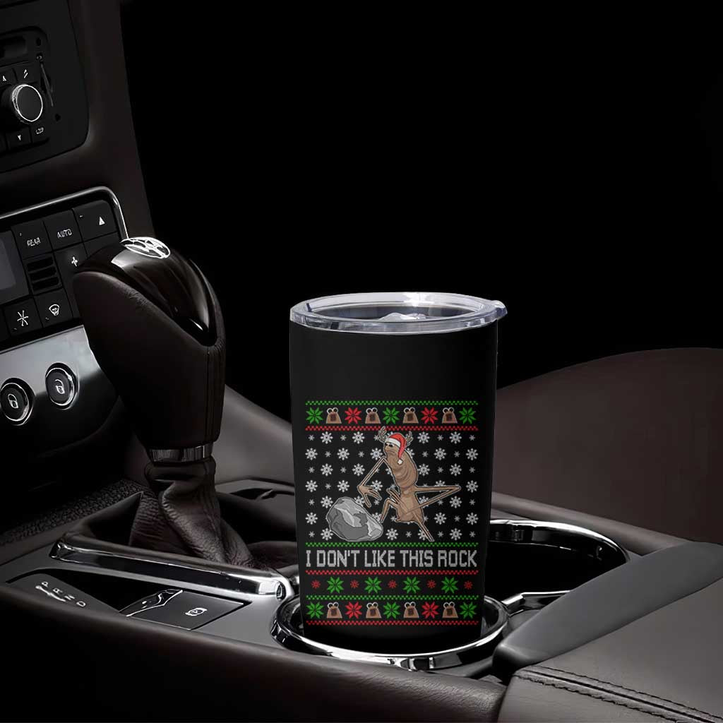 Funny Marcus The Worm Christmas Tumbler Cup I Dont Like This Rock Xmas Holiday - Wonder Print Shop