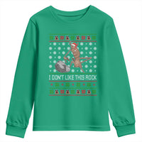 Funny Marcus The Worm Christmas Youth Sweatshirt I Dont Like This Rock Xmas Holiday - Wonder Print Shop