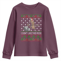 Funny Marcus The Worm Christmas Youth Sweatshirt I Dont Like This Rock Xmas Holiday - Wonder Print Shop