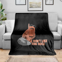 Funny Marcus The Worm Throw Blanket I Dont Like This Rock Meme - Wonder Print Shop