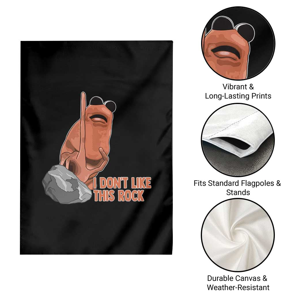 Funny Marcus The Worm Garden Flag I Dont Like This Rock Meme - Wonder Print Shop