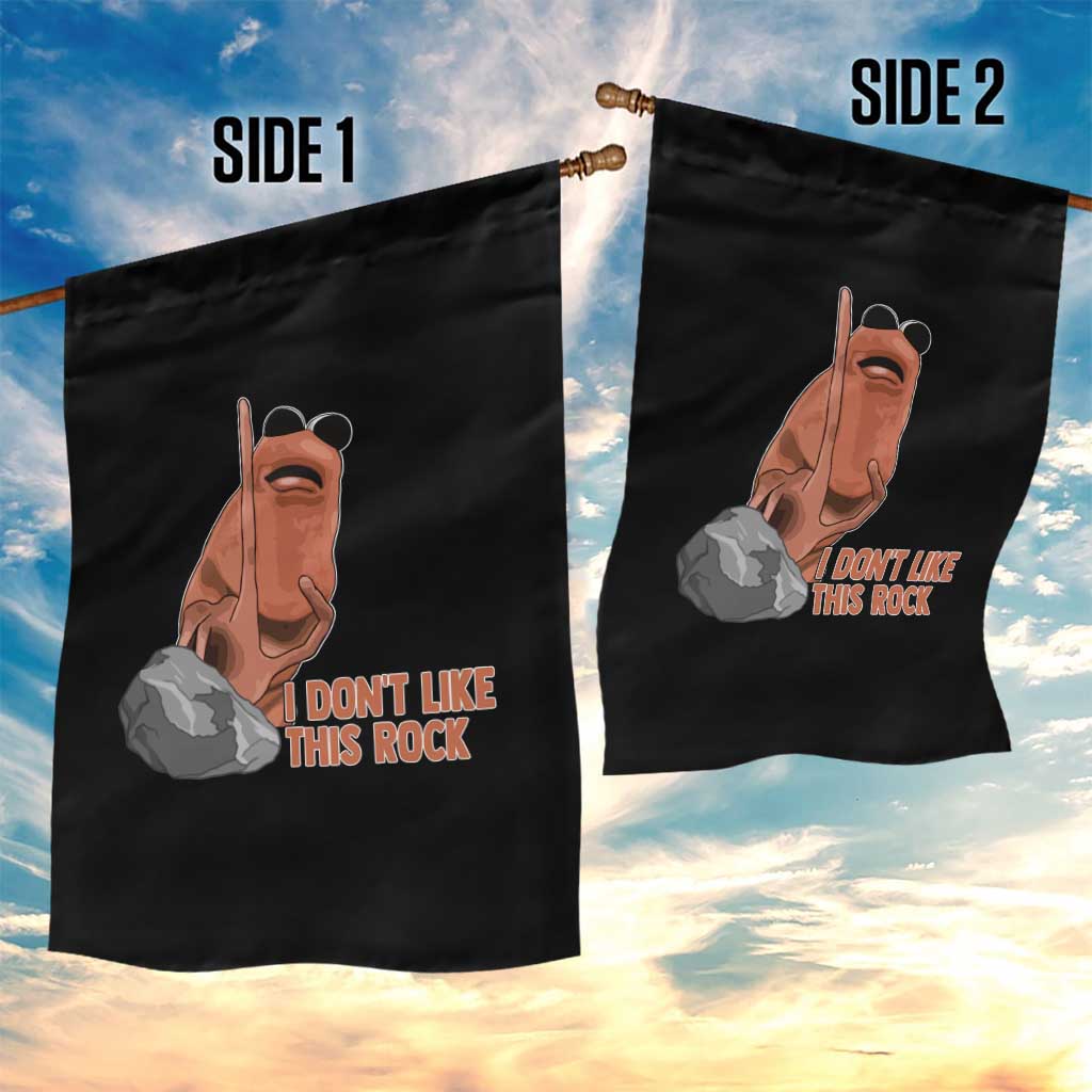 Funny Marcus The Worm Garden Flag I Dont Like This Rock Meme - Wonder Print Shop