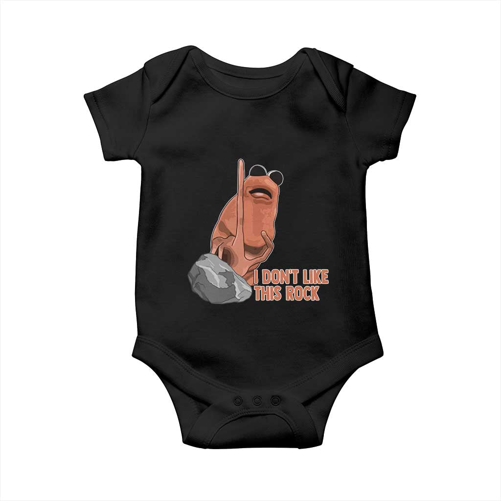 Funny Marcus The Worm Baby Onesie I Dont Like This Rock Meme - Wonder Print Shop