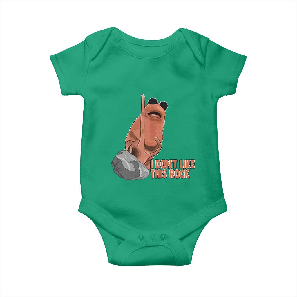 Funny Marcus The Worm Baby Onesie I Dont Like This Rock Meme - Wonder Print Shop