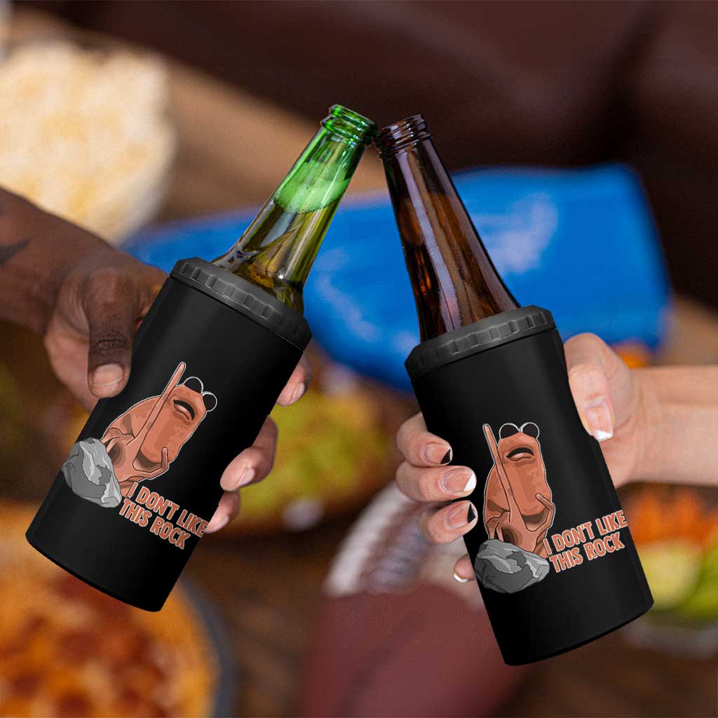 Funny Marcus The Worm 4 in 1 Can Cooler Tumbler I Dont Like This Rock Meme - Wonder Print Shop