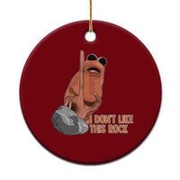 Funny Marcus The Worm Ceramic Ornament I Dont Like This Rock Meme - Wonder Print Shop