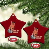 Funny Marcus The Worm Ceramic Ornament I Dont Like This Rock Meme - Wonder Print Shop