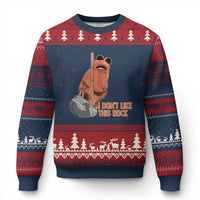 Funny Marcus The Worm Ugly Christmas Sweater I Dont Like This Rock Meme - Wonder Print Shop