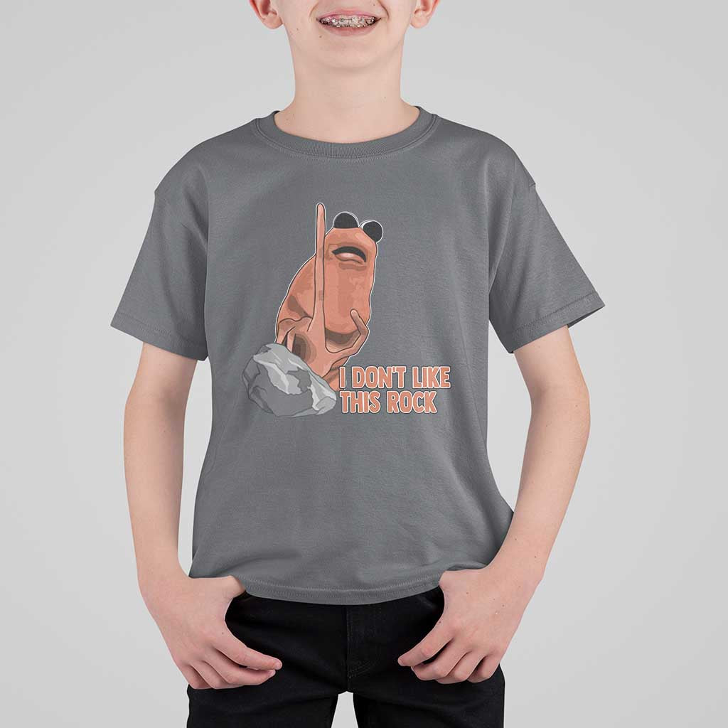 Funny Marcus The Worm T Shirt For Kid I Dont Like This Rock Meme - Wonder Print Shop