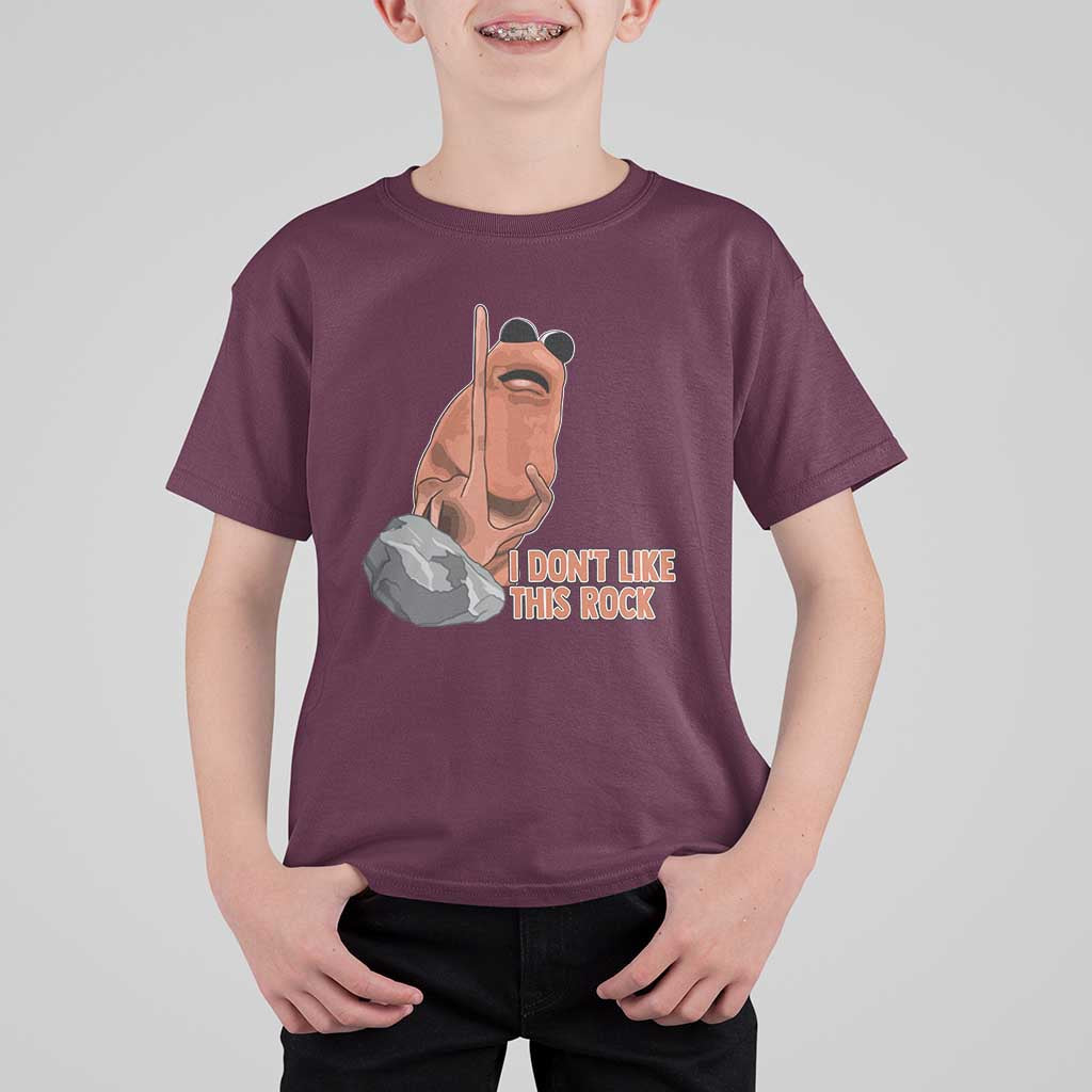 Funny Marcus The Worm T Shirt For Kid I Dont Like This Rock Meme - Wonder Print Shop