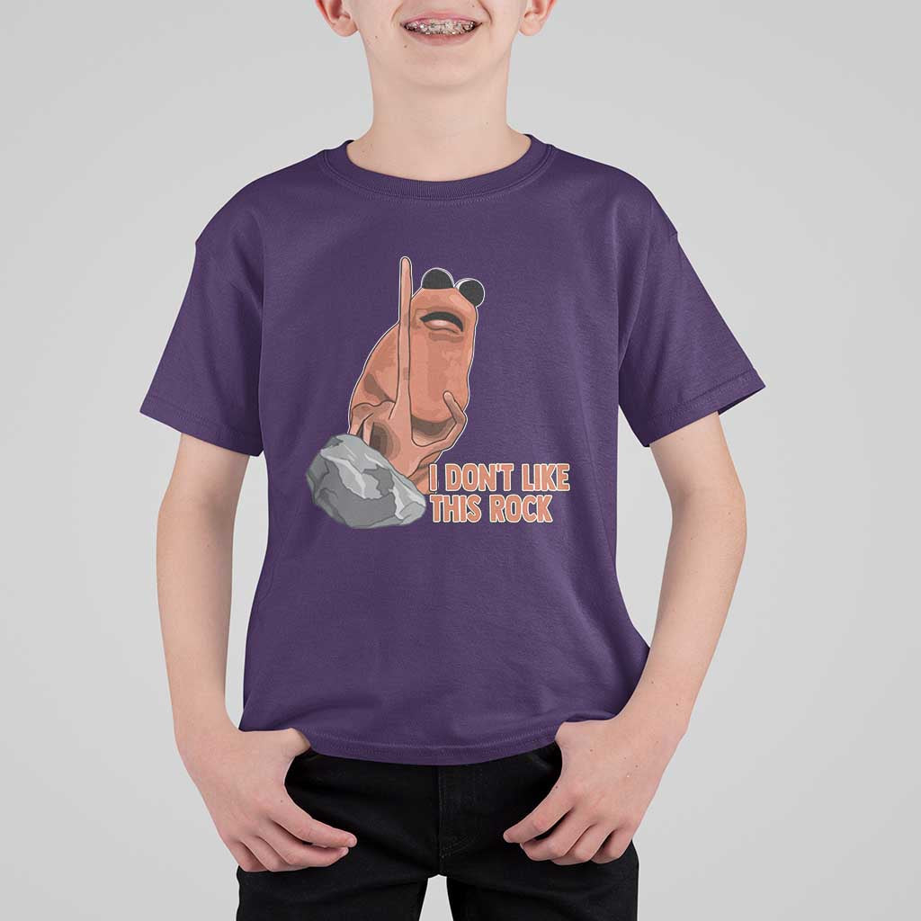 Funny Marcus The Worm T Shirt For Kid I Dont Like This Rock Meme - Wonder Print Shop