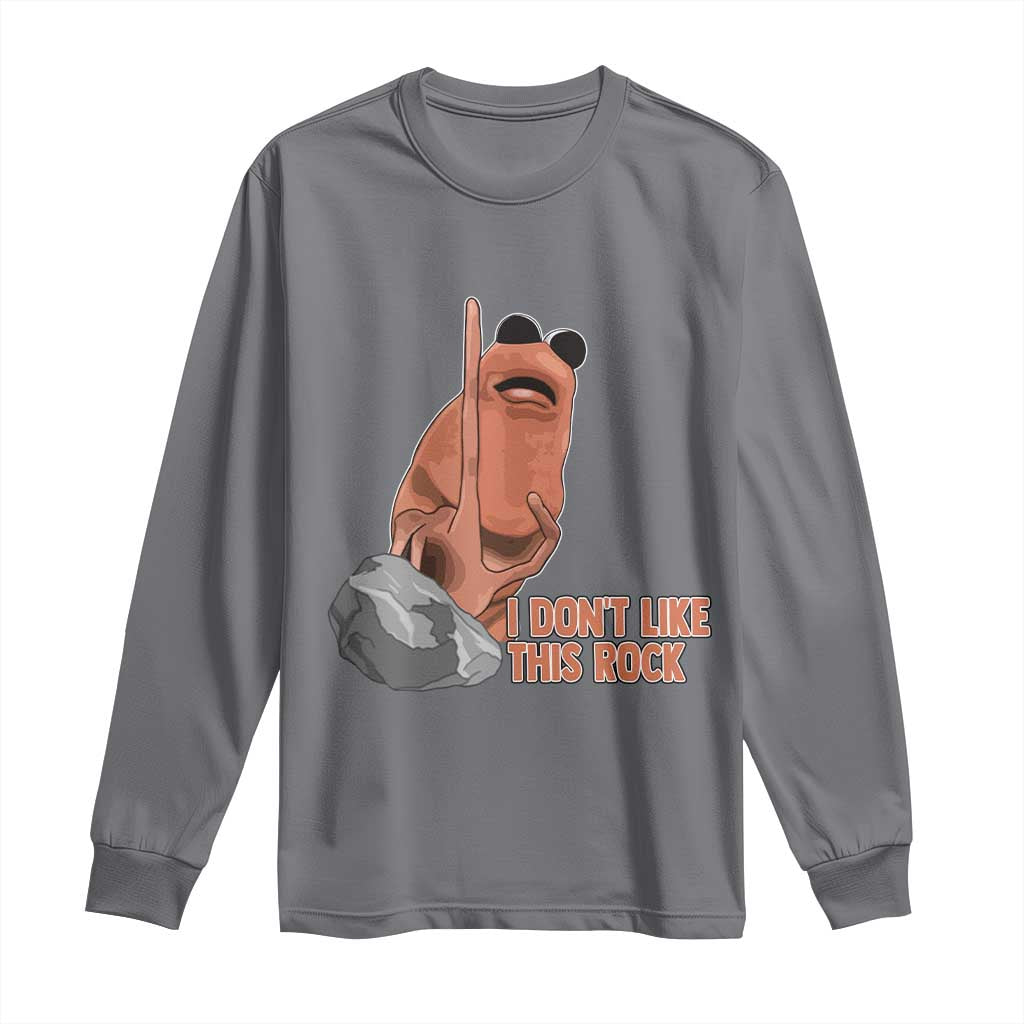 Funny Marcus The Worm Long Sleeve Shirt I Dont Like This Rock Meme - Wonder Print Shop