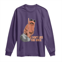 Funny Marcus The Worm Long Sleeve Shirt I Dont Like This Rock Meme - Wonder Print Shop