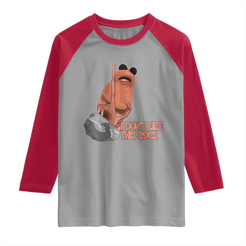 Funny Marcus The Worm Raglan Shirt I Dont Like This Rock Meme - Wonder Print Shop