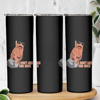 Funny Marcus The Worm Skinny Tumbler I Dont Like This Rock Meme - Wonder Print Shop