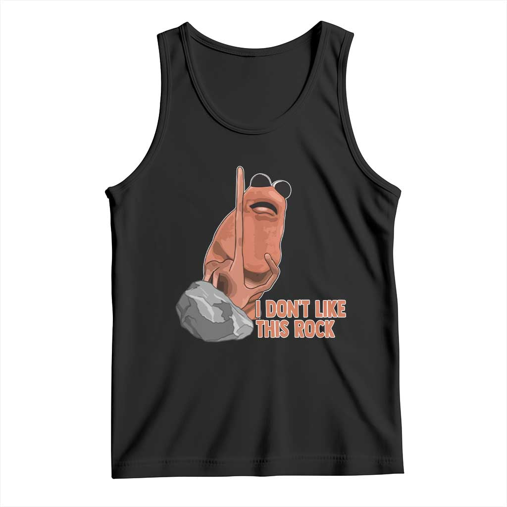 Funny Marcus The Worm Tank Top I Dont Like This Rock Meme - Wonder Print Shop