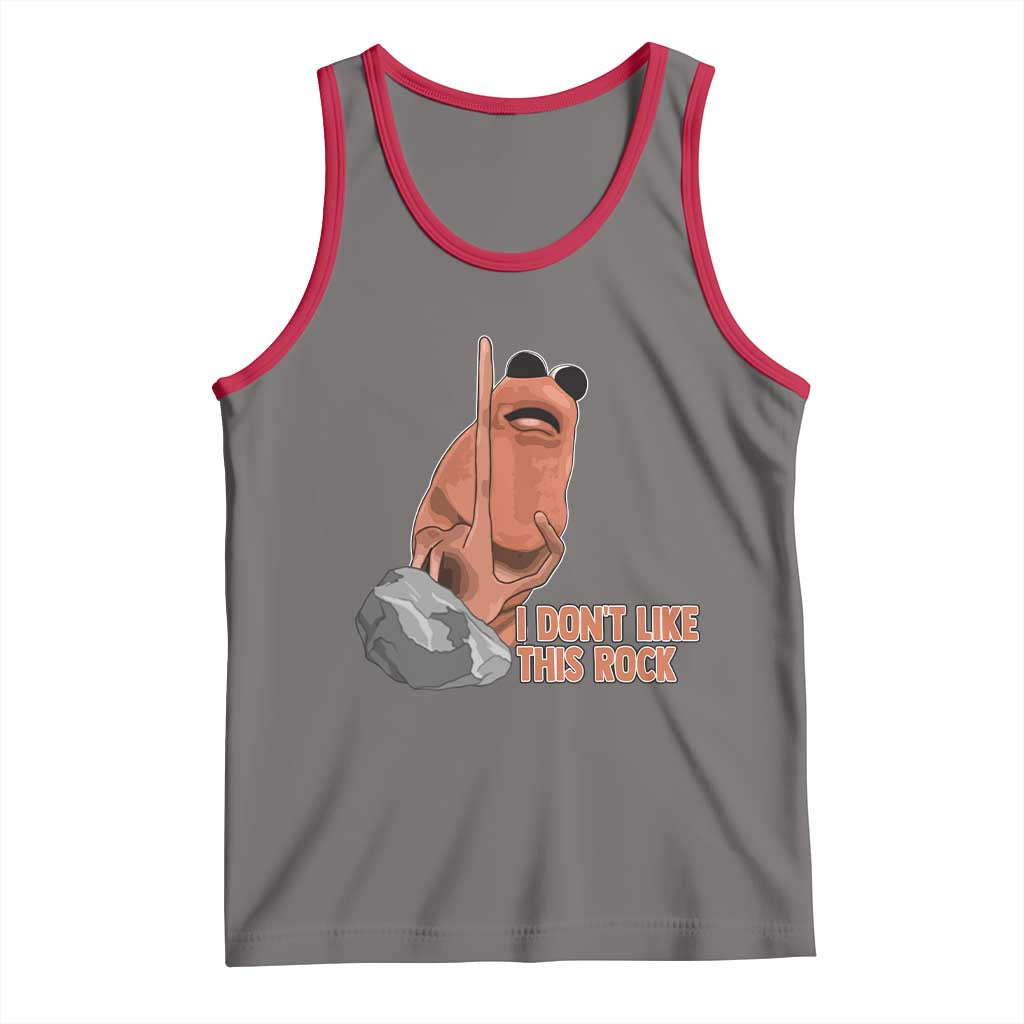 Funny Marcus The Worm Tank Top I Dont Like This Rock Meme - Wonder Print Shop