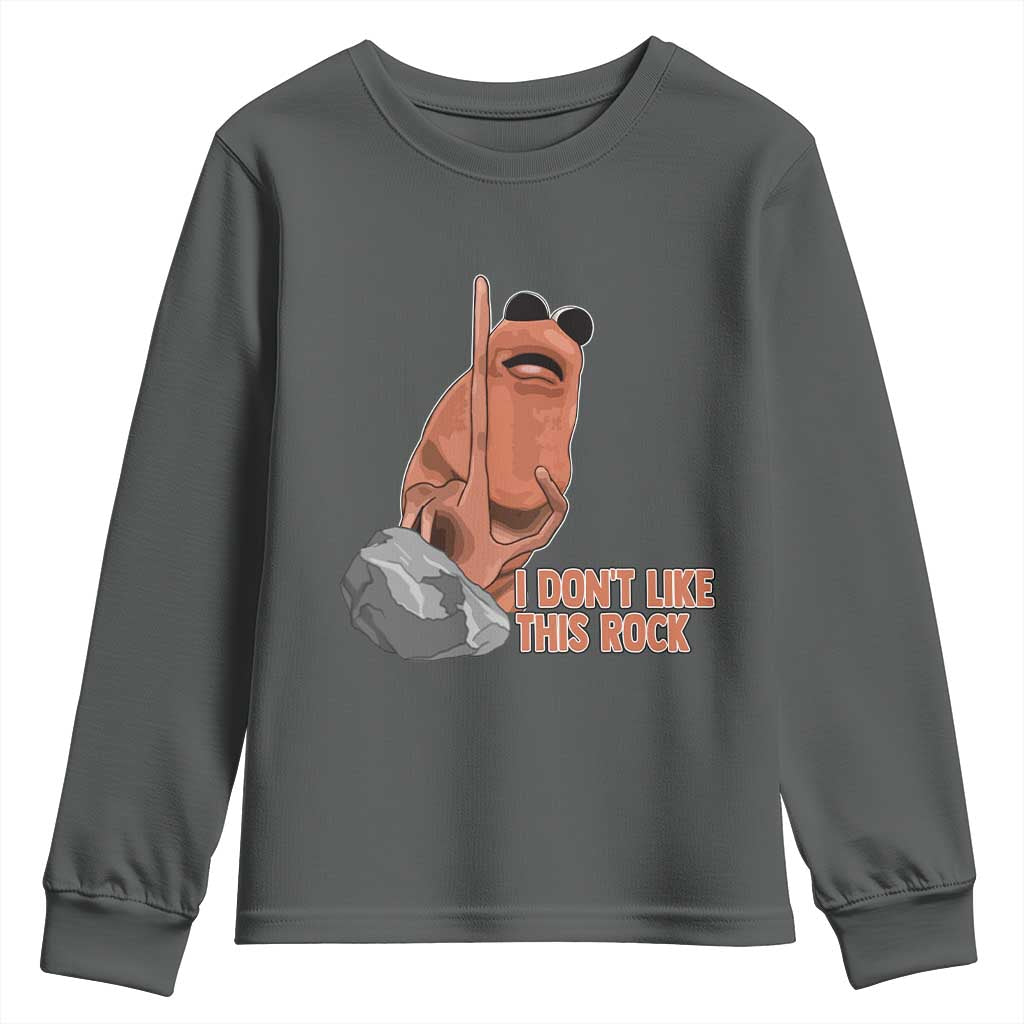 Funny Marcus The Worm Youth Sweatshirt I Dont Like This Rock Meme - Wonder Print Shop