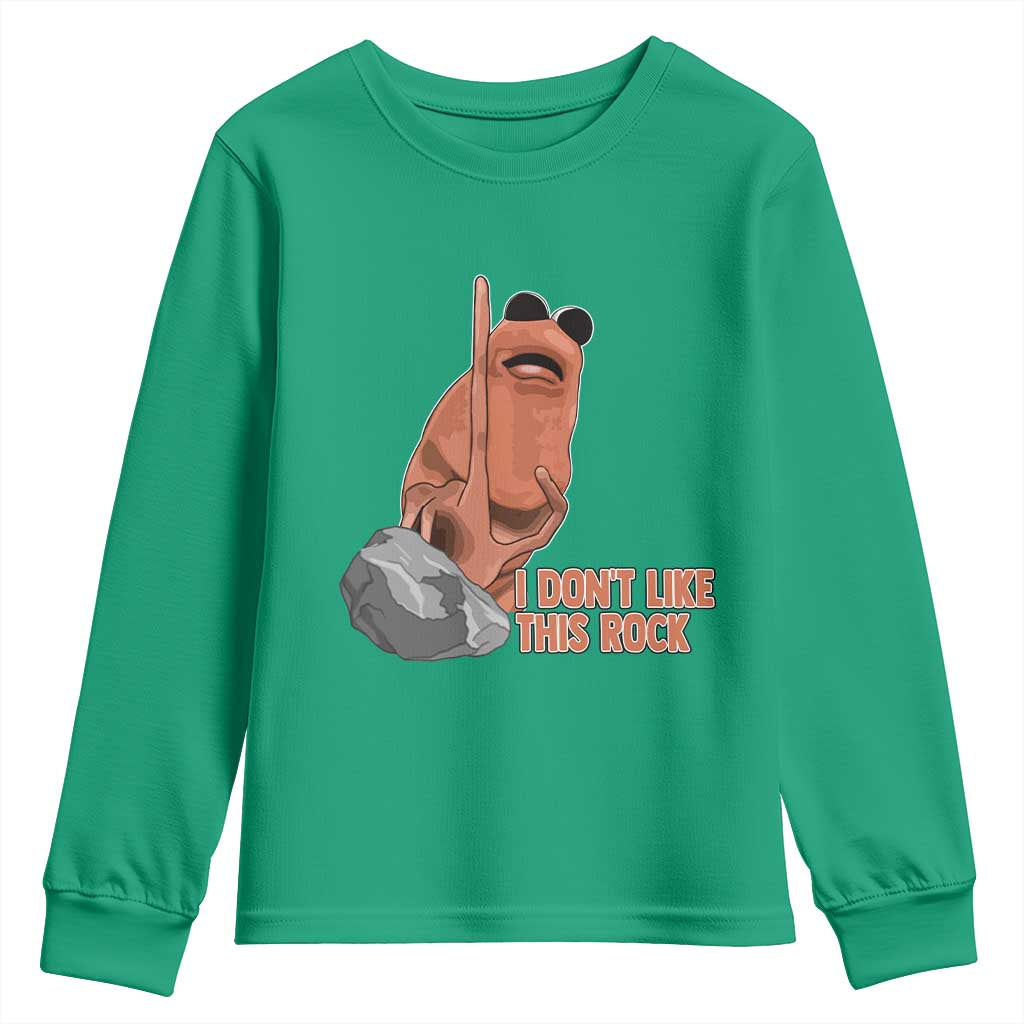 Funny Marcus The Worm Youth Sweatshirt I Dont Like This Rock Meme - Wonder Print Shop