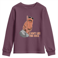 Funny Marcus The Worm Youth Sweatshirt I Dont Like This Rock Meme - Wonder Print Shop