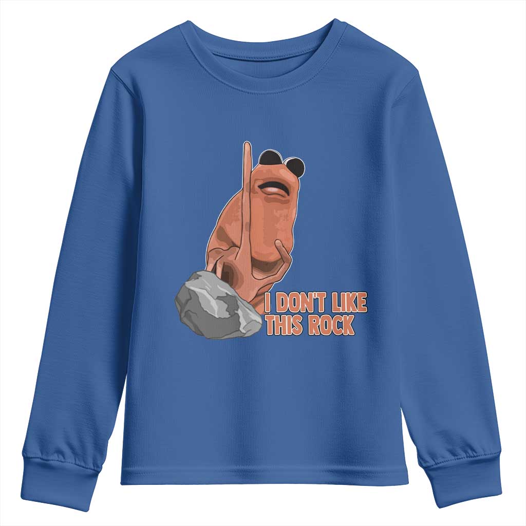 Funny Marcus The Worm Youth Sweatshirt I Dont Like This Rock Meme - Wonder Print Shop