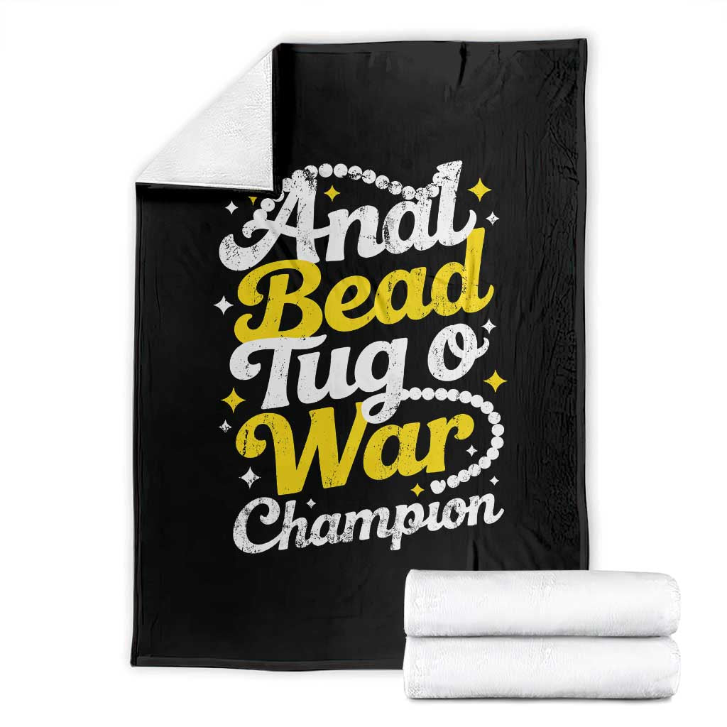 Funny Anal Bead Tug O War Throw Blanket Inappropriate Adult Humor Weird Cringe - Wonder Print Shop