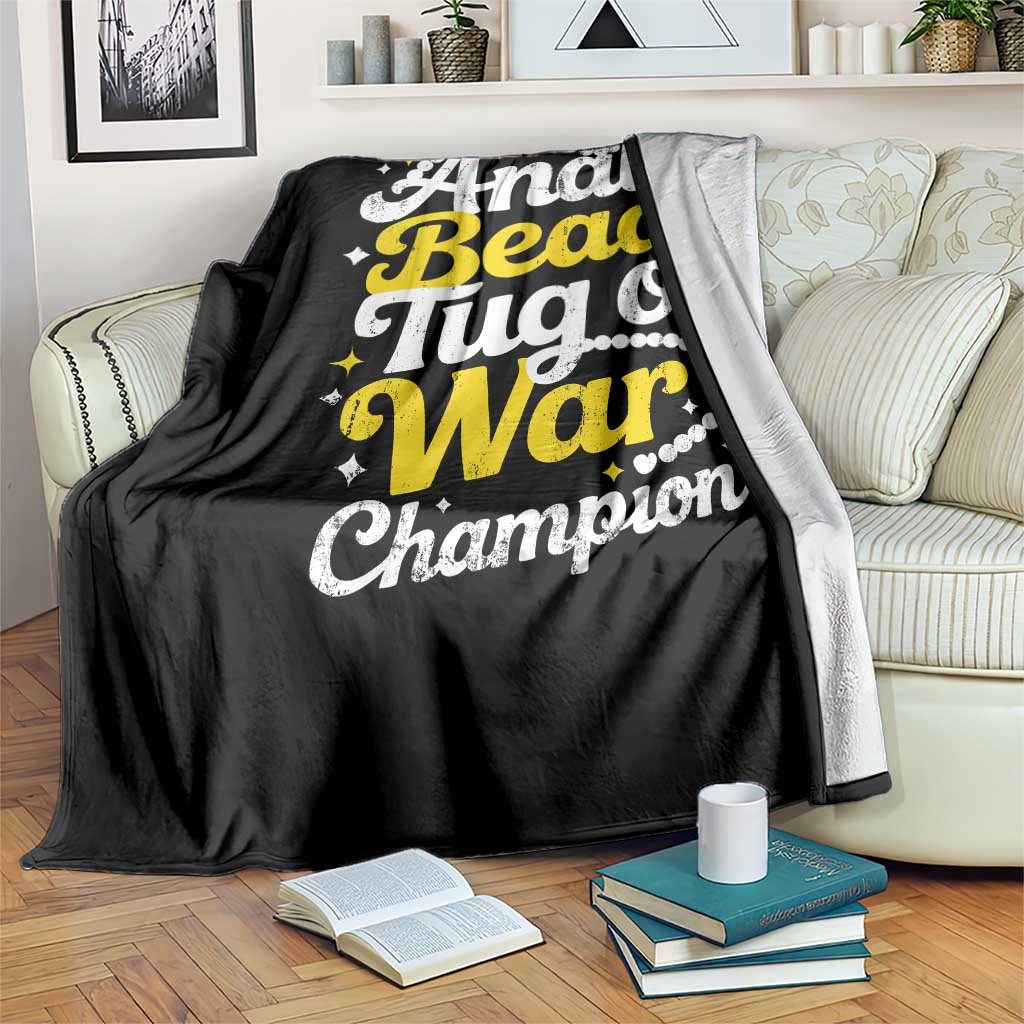 Funny Anal Bead Tug O War Throw Blanket Inappropriate Adult Humor Weird Cringe - Wonder Print Shop