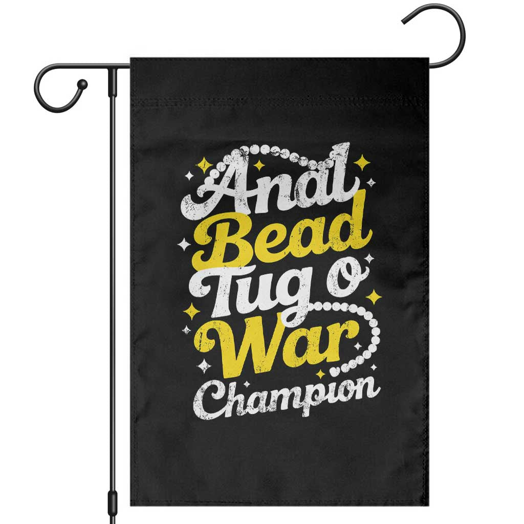 Funny Anal Bead Tug O War Garden Flag Inappropriate Adult Humor Weird Cringe - Wonder Print Shop