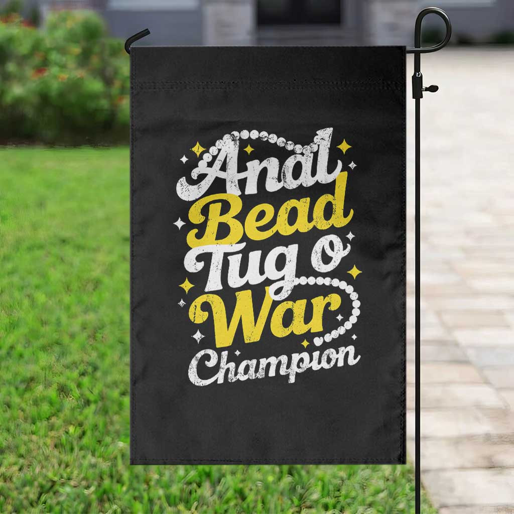 Funny Anal Bead Tug O War Garden Flag Inappropriate Adult Humor Weird Cringe - Wonder Print Shop
