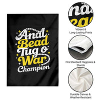 Funny Anal Bead Tug O War Garden Flag Inappropriate Adult Humor Weird Cringe - Wonder Print Shop