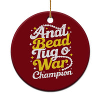 Funny Anal Bead Tug O War Ceramic Ornament Inappropriate Adult Humor Weird Cringe - Wonder Print Shop